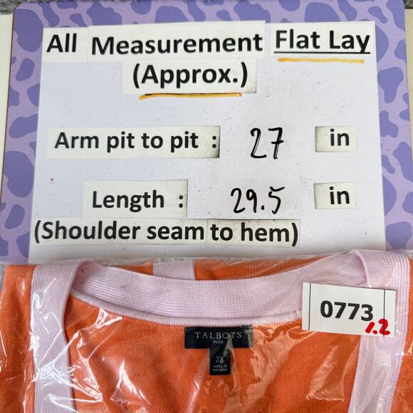 Talbots Cardigan Sweater Womens 2X Orange Button Long Sleeve Career Casual Basic - Picture 3 of 8